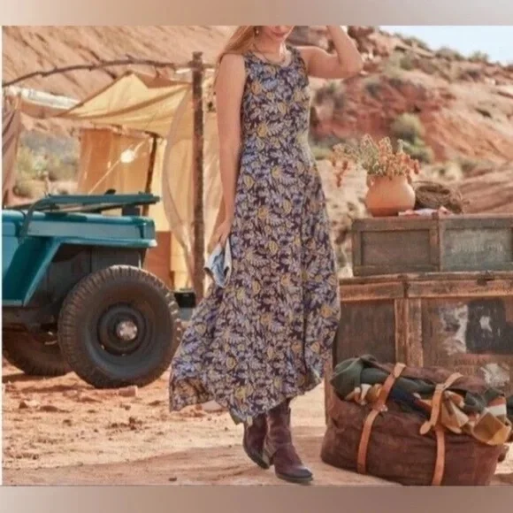 Sundance Jessika Women’s Cottagecore Floral Handkerchief MIDI Dress Size 4 - Picture 1 of 8